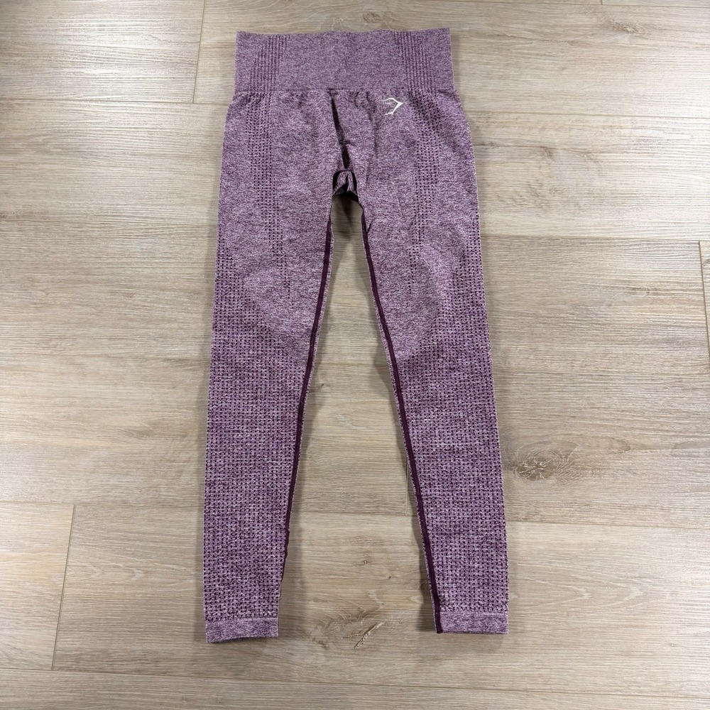 Gymshark Leggings Women XS Vital Seamless Purple Stretch Performance 23"